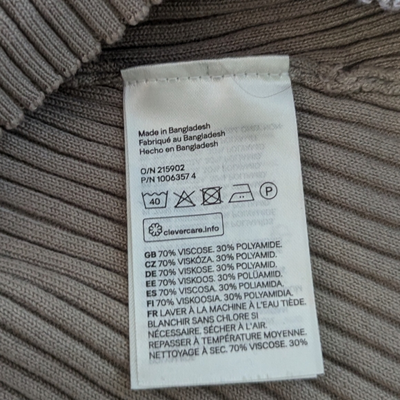 H&M Neutral Basic Tank Top NWT Size Small - Picture 6 of 6